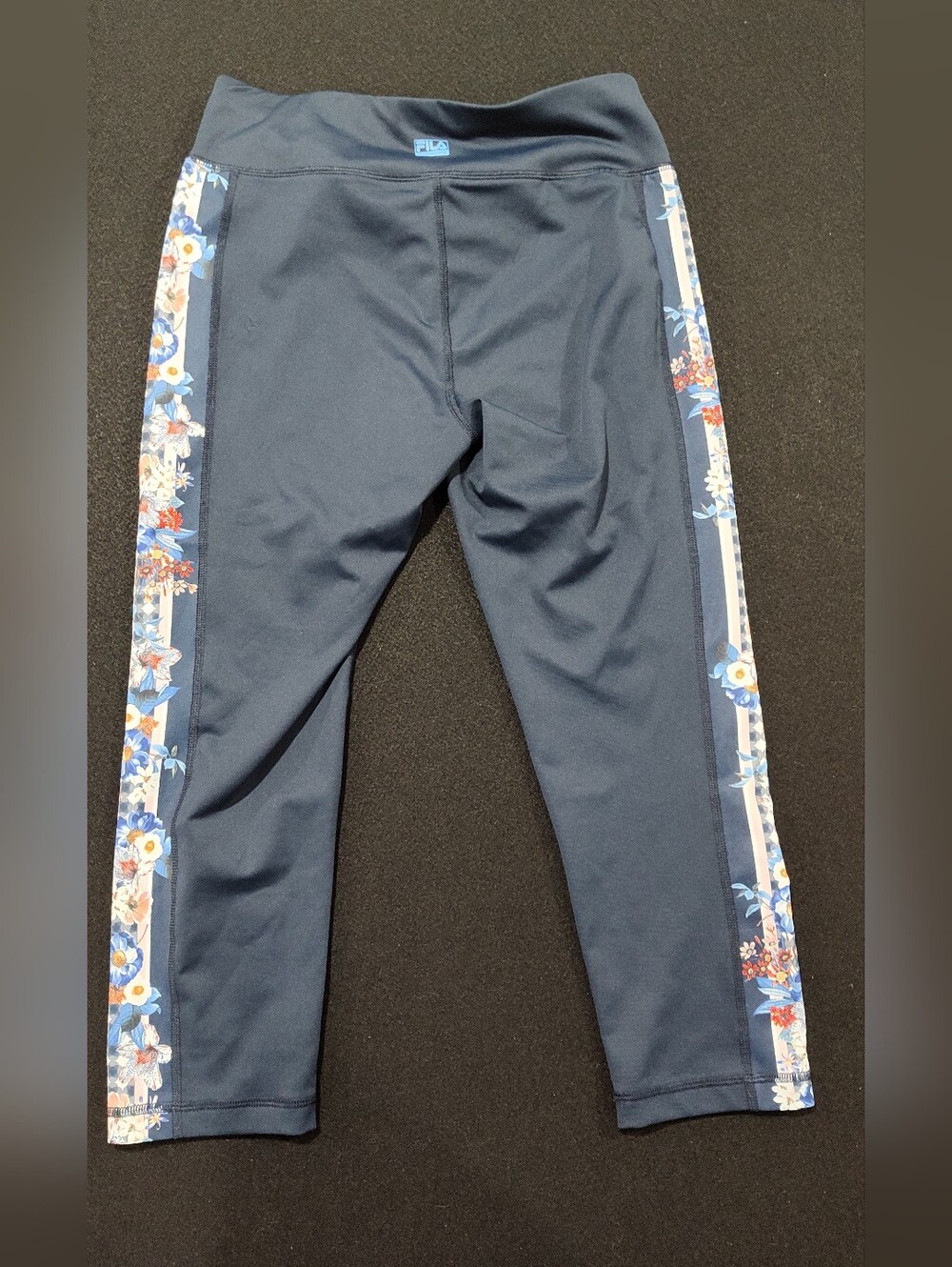Fila Sport Floral Activewear Yoga Stretch Pants Women's Size Small, Navy Blue - Picture 5 of 11